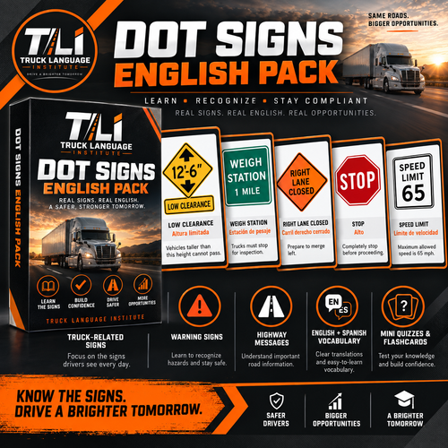 Road Signs English Pack for CDL Drivers